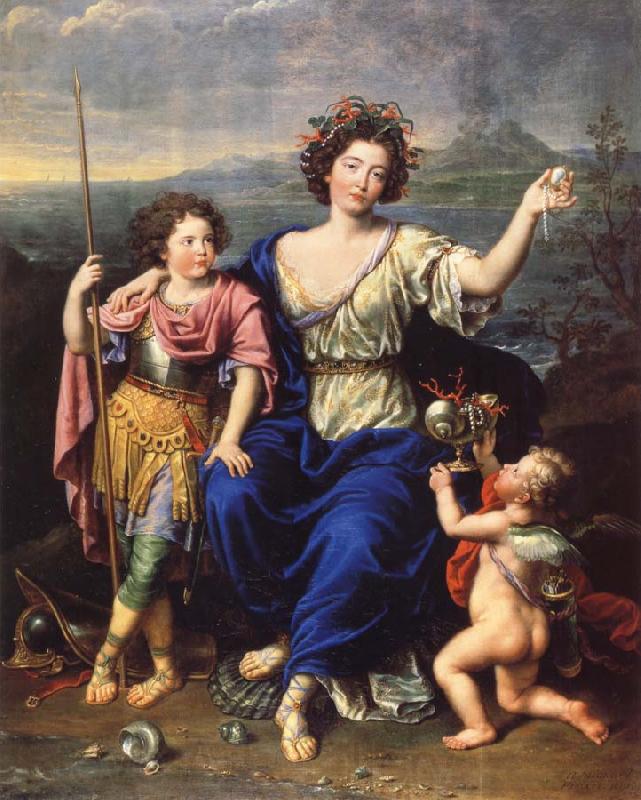 Pierre Mignard THe Marquise de Seignelay and Two of her Children Spain oil painting art
